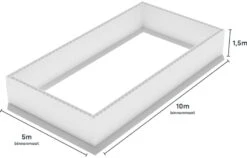 Polystyreen Zwembad Blokkenset - 10,00 X 5,00 X 1,50 M -Zwembad En Varen 1000x500 zij size