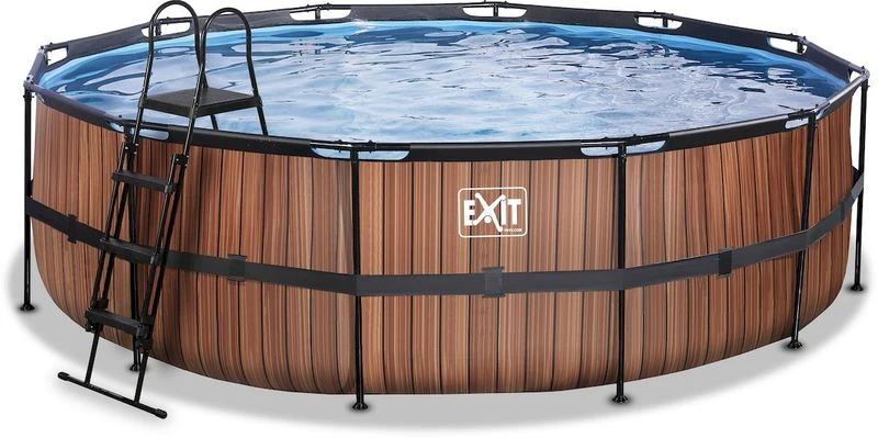EXIT TOYS EXIT Wood Zwembad - 488 X 122 Cm - Met Zandfilterpomp En Trap 3 EXIT TOYS EXIT Wood Zwembad - 488 X 122 Cm - Met Zandfilterpomp En Trap
