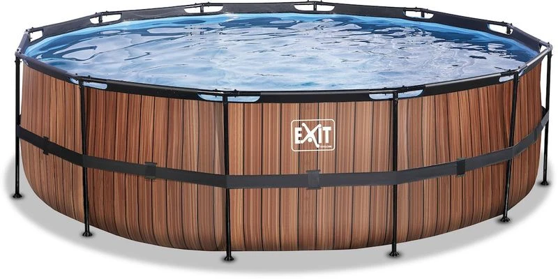 EXIT TOYS EXIT Wood Zwembad - 488 X 122 Cm - Met Zandfilterpomp En Trap 4 EXIT TOYS EXIT Wood Zwembad - 488 X 122 Cm - Met Zandfilterpomp En Trap - Afbeelding 2