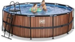 EXIT TOYS EXIT Wood Zwembad - 427 X 122 Cm - Met Zandfilterpomp En Trap -Zwembad En Varen 680 1200 exit 30 27 14 10 int 4