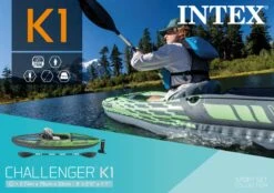 Intex Challenger K1 Opblaasbare Kajak - 1 Persoon -Zwembad En Varen 68305np pkg 2022 300