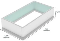 Polystyreen Zwembad Blokkenset High Density - 7.00 X 3.50 X 1.50 M -Zwembad En Varen 700x350 zij ps80 size