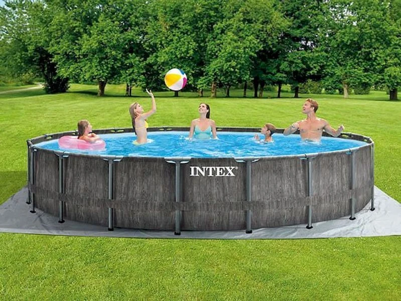 Intex Prism Frame Pool Greywood - 549 X 122 Cm – Met Filterpomp En Accessoires 4 Intex Prism Frame Pool Greywood - 549 X 122 Cm – Met Filterpomp En Accessoires - Afbeelding 2