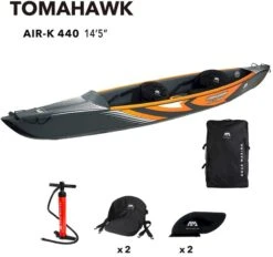 Aqua Marina Tomahawk Air-K 440 Opblaasbare Kajak - 2 Personen -Zwembad En Varen 900 959 aquamarina kayak package tomahawk 4 1536x1536 1