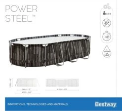 Bestway Power Steel Oval Zwembad - 610 X 366 X 122 Cm - Met Filterpomp En Accessoires -Zwembad En Varen 900 989 5611r 01 power steel