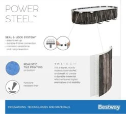 Bestway Power Steel Oval Zwembad - 610 X 366 X 122 Cm - Met Filterpomp En Accessoires -Zwembad En Varen 900 989 5611r 02 power steel