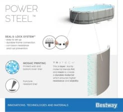 Bestway Power Steel Oval Zwembad - 488 X 305 X 107 Cm - Met Filterpomp En Accessoires -Zwembad En Varen 900 989 56448 02 power steel