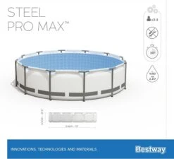 Bestway Steel Pro MAX Zwembad - 366 X 100 Cm - Met Filterpomp En Accessoires -Zwembad En Varen bestway steel pro max zwembad 366 x 100 cm set 14
