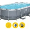 Bestway Power Steel Oval Zwembad - 427 X 250 X 100 Cm - Met Filterpomp En Accessoires -Zwembad En Varen bestwayzwembad 427x250x100cm