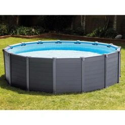 Intex Graphite Panel Pool - 478 X 124 Cm - Met Zandfilterpomp En Accessoires -Zwembad En Varen graphite panel