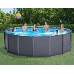 Intex Graphite Panel Pool - 478 X 124 Cm - Met Zandfilterpomp En Accessoires -Zwembad En Varen graphite panel pool1