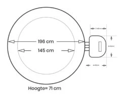 Intex Pure Spa Bubble Therapy Opblaasbare Spa - 4 Persoons -Zwembad En Varen intex bubbletherapy 4persoons afmetingen