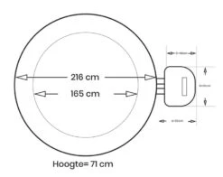 Intex Pure Spa Greywood Deluxe Opblaasbare Spa - 6 Persoons -Zwembad En Varen intex greywood deluxe 6persoons afmetingen