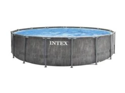 Intex Prism Frame Pool Greywood - 457 X 122 Cm – Met Filterpomp En Accessoires
